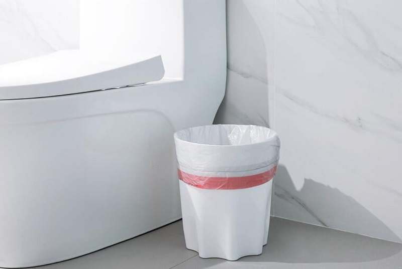 Biodegradable Trash Bags: 2-Gallon Gray 50*45cm Leakproof Design - Eco-Conscious Compostable Material Small Trash Bags for Bathroom, Kitchen, Office Compact Spaces - Image 5