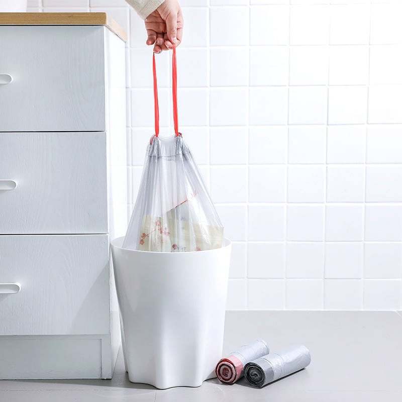 Biodegradable Trash Bags: 2-Gallon Gray 50*45cm Leakproof Design - Eco-Conscious Compostable Material Small Trash Bags for Bathroom, Kitchen, Office Compact Spaces - Image 3