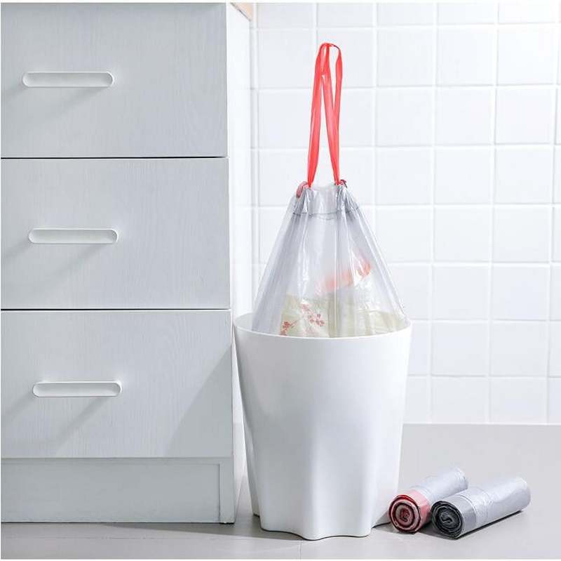 Biodegradable Trash Bags: 2-Gallon Gray 50*45cm Leakproof Design - Eco-Conscious Compostable Material Small Trash Bags for Bathroom, Kitchen, Office Compact Spaces - Image 1