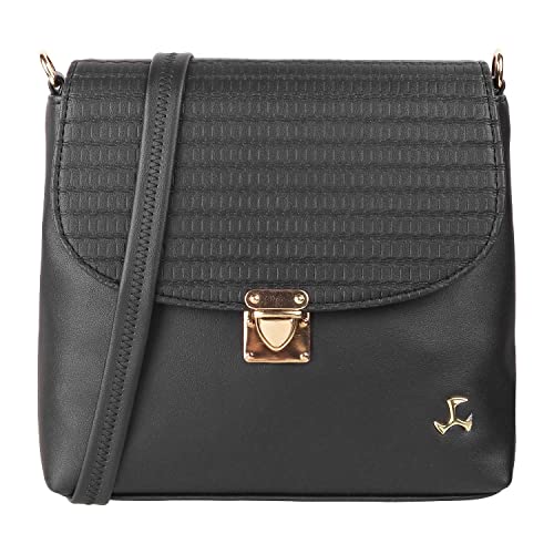 Mochi Women Black Flap Over Sling (66-7212) - Image 1