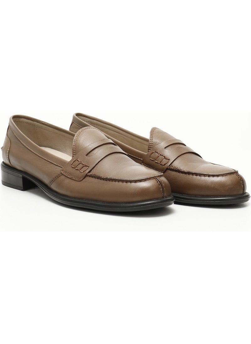 Gönderi(r) Gön Genuine Leather Round Toe Low Heel Loafer Women's Casual Shoes 24138  - Image 3