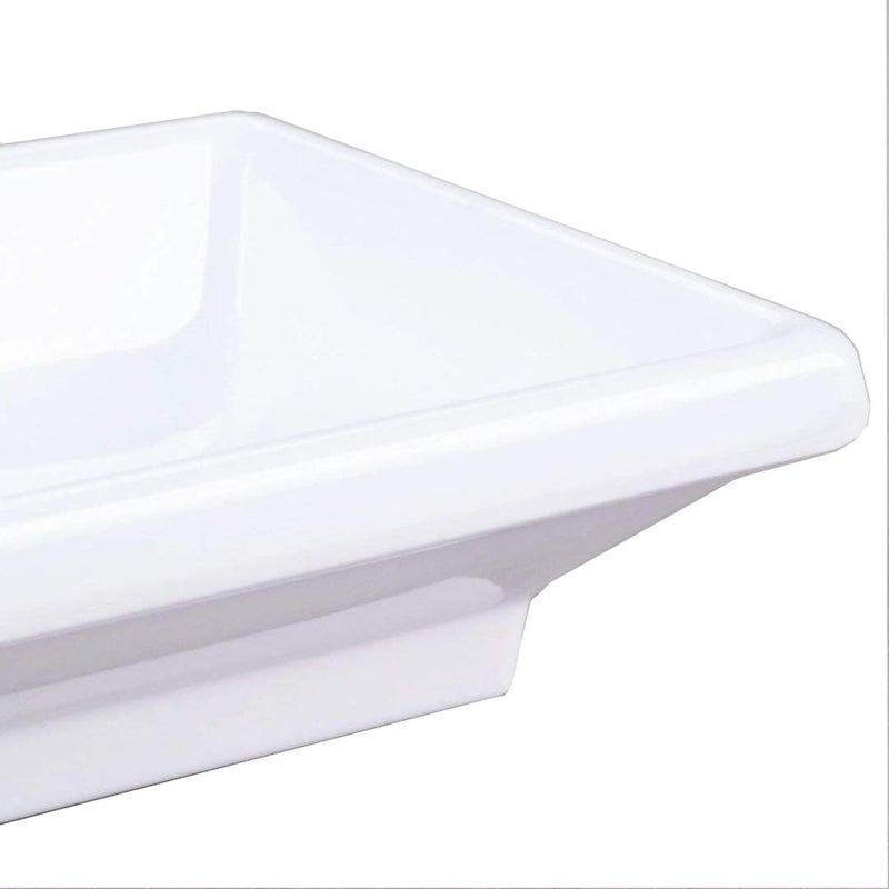 Happy Sales  Melamine Sauce Dipping Bowls  Sauce Dishes  Set of 4 pc Tetragon (White) - Image 3