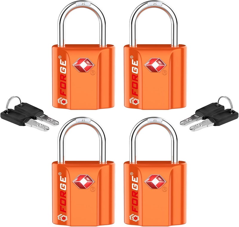 Middle East hit product Luggage Locks, Ultra-Secure Dimple Key Travel Locks with Zinc Alloy Body, Black 4 Pack - Image 1