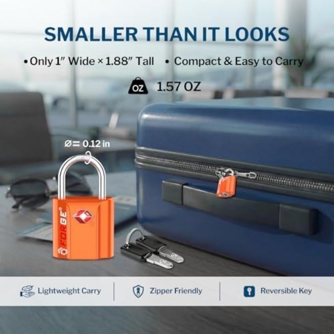 Middle East hit product Luggage Locks, Ultra-Secure Dimple Key Travel Locks with Zinc Alloy Body, Black 4 Pack - Image 5