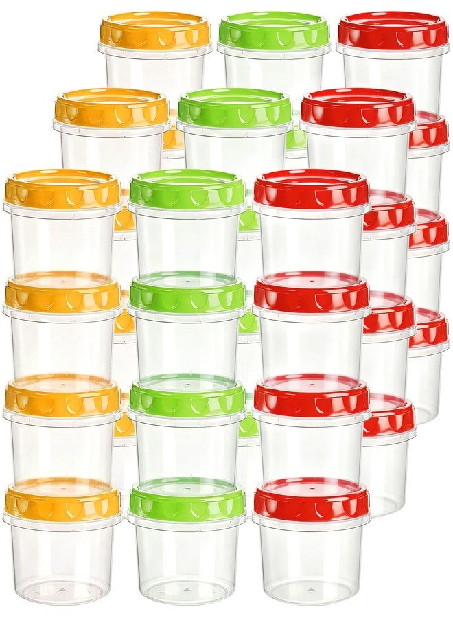 Elsjoy 36 Pack 8 oz Freezer Food Storage Container with Lid, Reusable Small Food Container Twist Top Plastic Condiment Cup, Leak Proof Deli Storage Containers, Freezer & Dishwasher Safe - Image 1