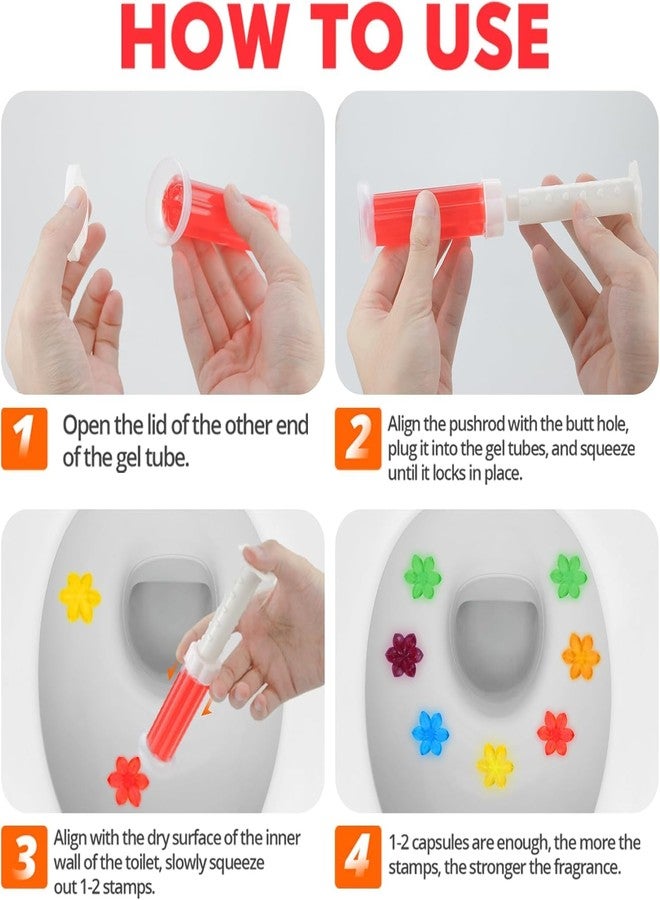 RIPIENO Air Freshener Toilet Freshener Flower Gel Removes Bad Odor Long-Lasting Toilet Cleaning Gel Toilet Cleaner-Bathroom Cleaner Pack of 1 - Image 5