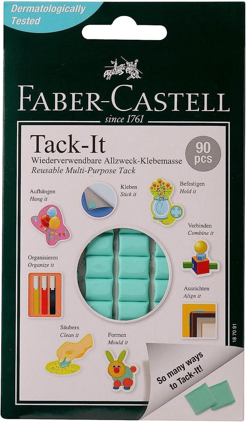 FABER-CASTELL فابر-كاستل لاصق متعدد الاستخدامات قابل لإعادة الاستخدام 50 جرام أخضر - Image 1