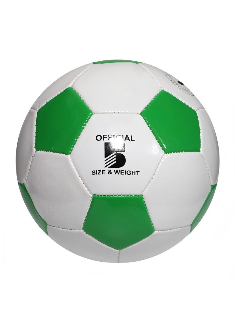 Beauenty World Cup Children's No. 5 Football Campus Primary and Secondary School Football Machine Sewn No. 5 PVC Seamless Competition Training Football (Green and White)