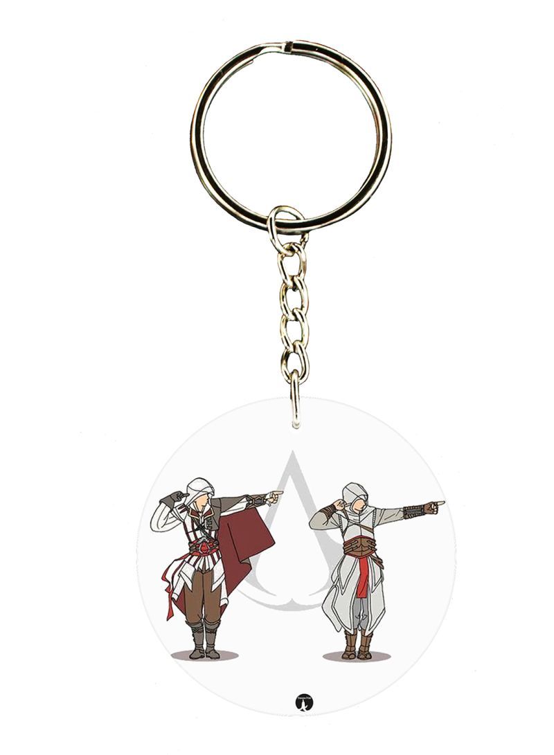 The Keychain Of The Video Game Assasin's Creed ( 2 Sides)