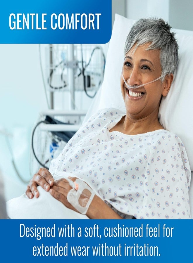 DMI [50 Pack] Gentle Feel 7 ft. Nasal Oxygen Cannula Tubing, Adult Size, Kink-Resistant Oxygen Tubing, Standard Connector, Individually Wrapped - Image 2