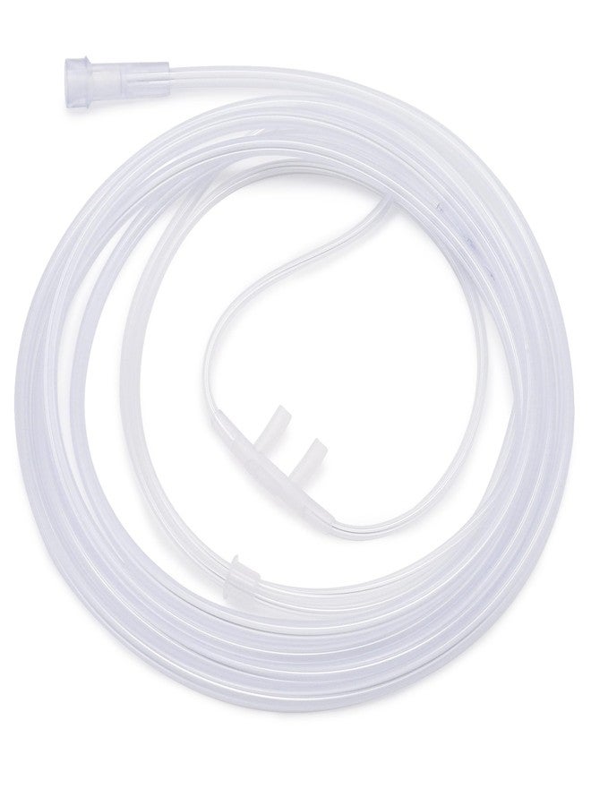 DMI [50 Pack] Gentle Feel 7 ft. Nasal Oxygen Cannula Tubing, Adult Size, Kink-Resistant Oxygen Tubing, Standard Connector, Individually Wrapped - Image 1