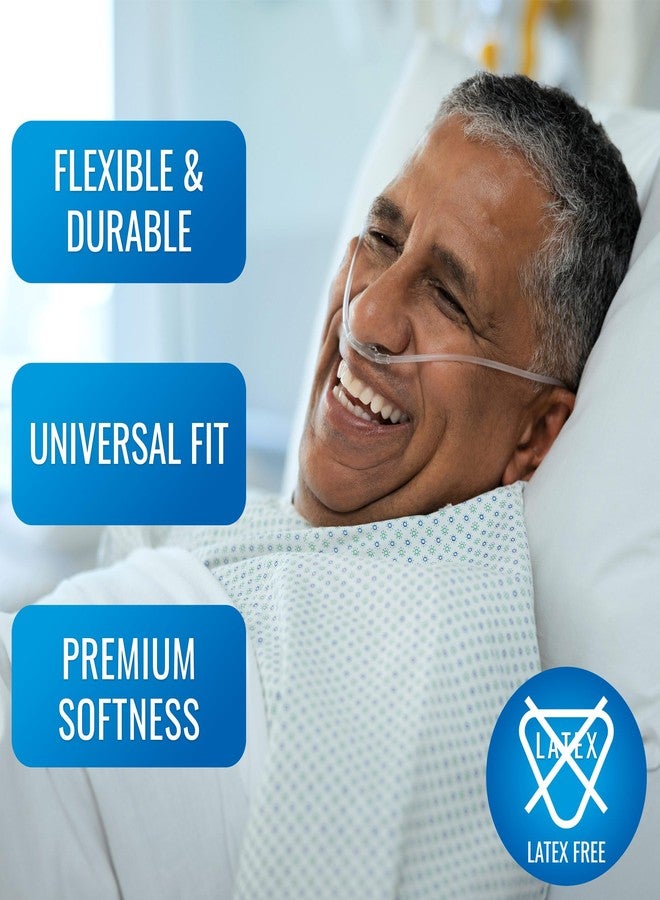 DMI [50 Pack] Gentle Feel 7 ft. Nasal Oxygen Cannula Tubing, Adult Size, Kink-Resistant Oxygen Tubing, Standard Connector, Individually Wrapped - Image 3