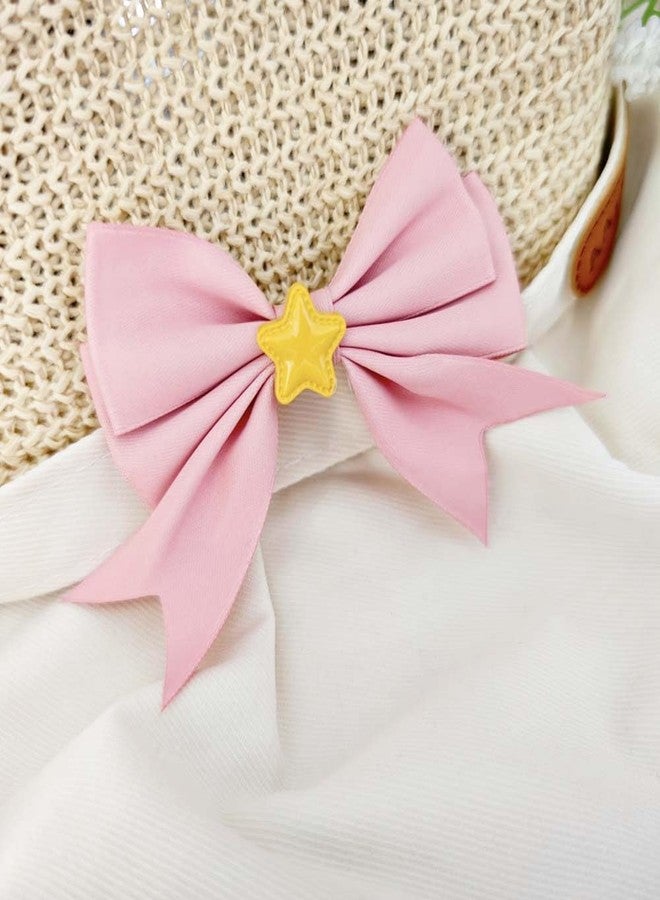 Jemant Pink Doll Clothes Set for 17cm Dolls Bow Headdress White Lace Dresses Yellow Star Milk Water Bottle Accessories Cute 17cm Doll Clothing Style Bundle Outfit Set (No Doll) - Image 5