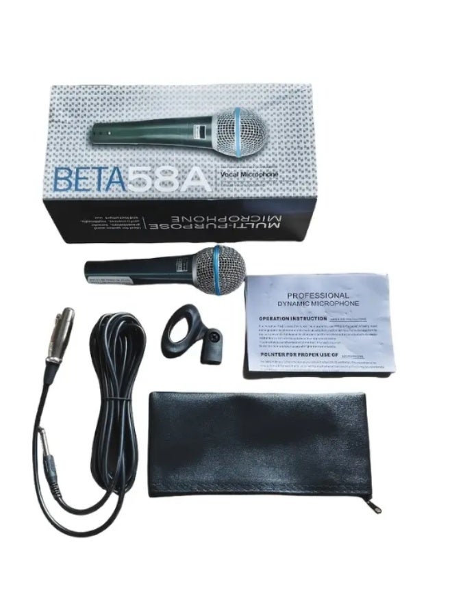 بيتا ميكروفون معدني محمول بمقبس 6.35 مم، مناسب للغناء على المسرح، والخطابات، والعروض، والبث المباشر للفيديو، وكاريوكي الحفلات، وتسجيل الاستوديو، وميكروفون صوتي معدّل الطاقة، وميكروفون محمول للغناء، ومعدات الكاريوكي، والعروض الصوتية، ومعدات البث المباشر، وميكروفون احترافي، وميكروفون بمقبس Snery - Image 2