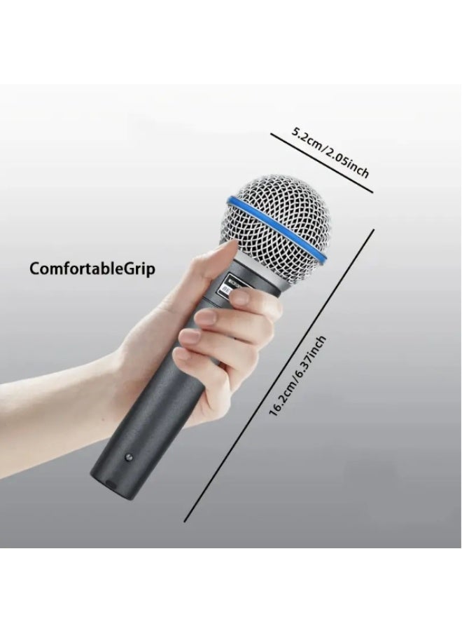 بيتا ميكروفون معدني محمول بمقبس 6.35 مم، مناسب للغناء على المسرح، والخطابات، والعروض، والبث المباشر للفيديو، وكاريوكي الحفلات، وتسجيل الاستوديو، وميكروفون صوتي معدّل الطاقة، وميكروفون محمول للغناء، ومعدات الكاريوكي، والعروض الصوتية، ومعدات البث المباشر، وميكروفون احترافي، وميكروفون بمقبس Snery - Image 3