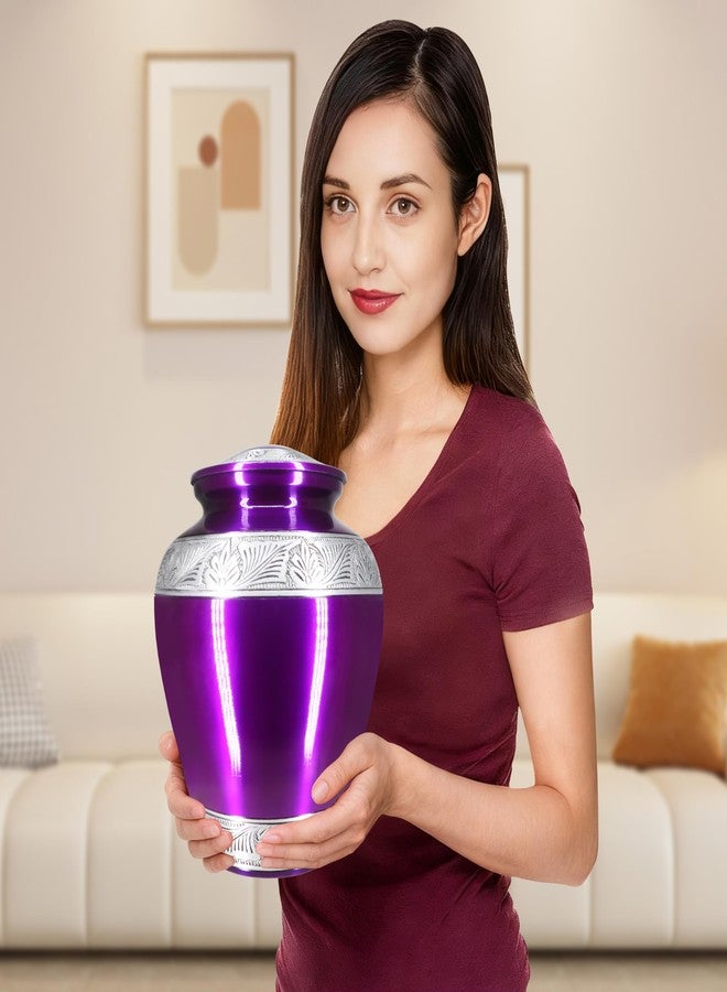M MEILINXU Pure Purple Carving Adult Large Urns - Image 3
