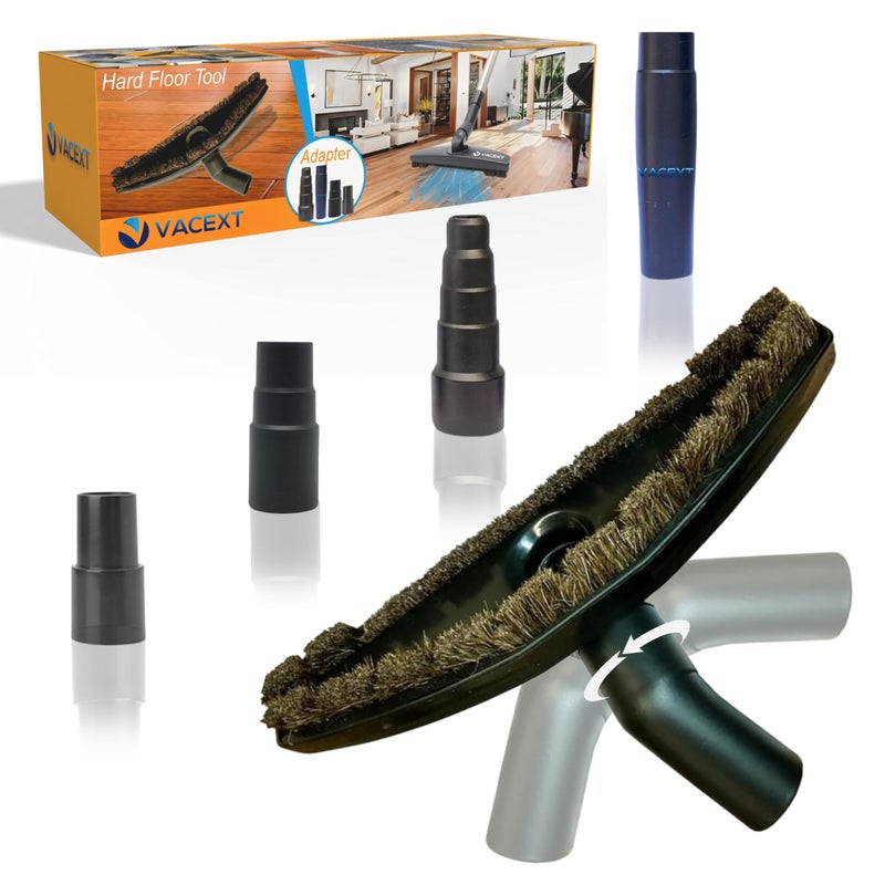 Horsehair Hardfloor Attachment for Wood and Tile Floors plus Vacuum Hose Adapter Compatible with Most Vacuum Cleaners Vacuum Attachments Accessories Small Shop Vac Adapter Hardwood Floor Attachment