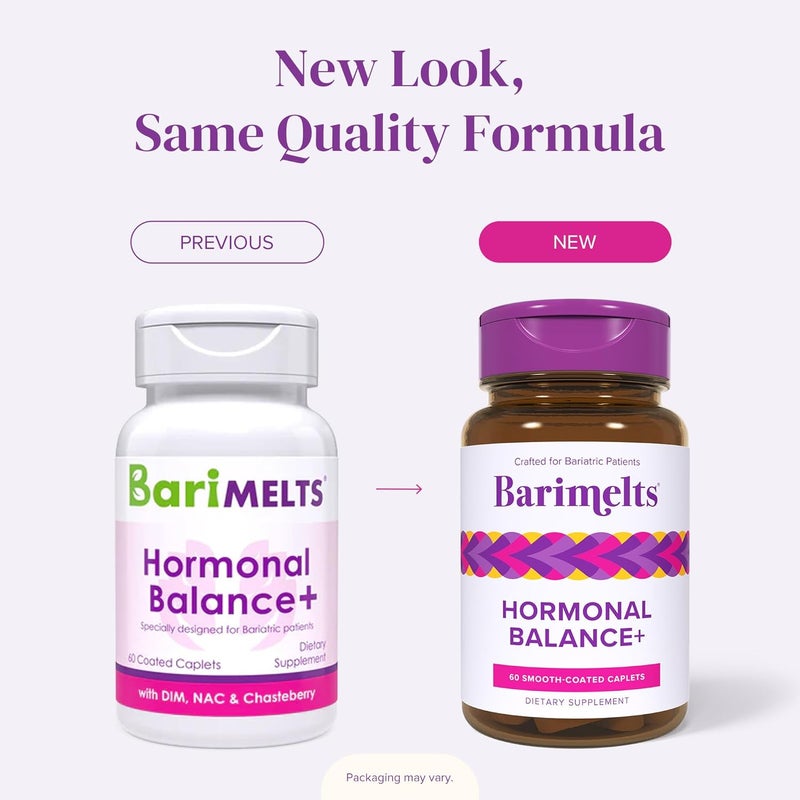 BariMelts Hormonal Balance for GLP1 Users and Bariatric Patients  DIM NAC  Chasteberry Supports Hormone Balance for Women  60 SmoothCoated Caplets 1Month Supply - Image 2
