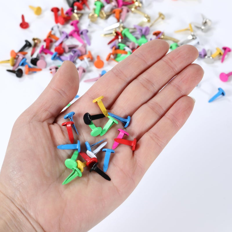 Monigte 180pcs Brads for Paper Craftsï¼Œ12 Colors Brads Paper Fasteners Metal Paper Fasteners Mini Brads for DIY Crafts Projects Scrapbooking Split Pins - Image 4