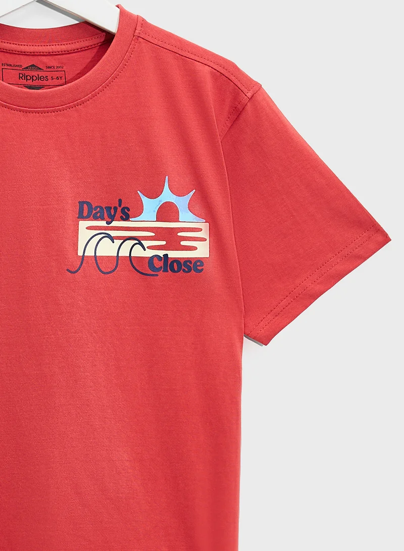 Ripples Boys Drop Shoulder T-shirt