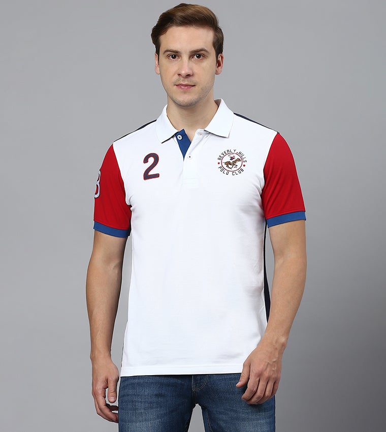 بيفرلي هيلز بولو كلوب تيشيرت بولو قطني مطبوع بقصة عادية