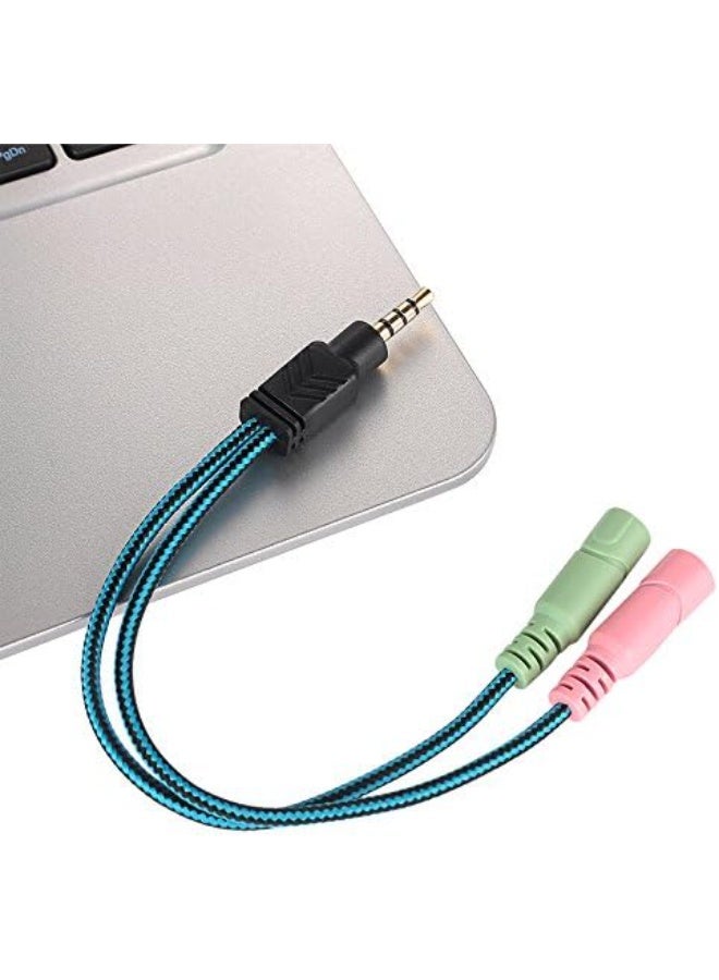 Headset Splitter Cable Splitter Audio Adapter Converters with 2 Port 3.5mm  - Image 4