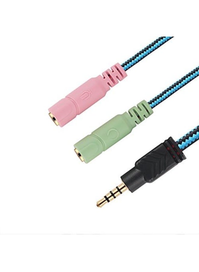 Headset Splitter Cable Splitter Audio Adapter Converters with 2 Port 3.5mm  - Image 2