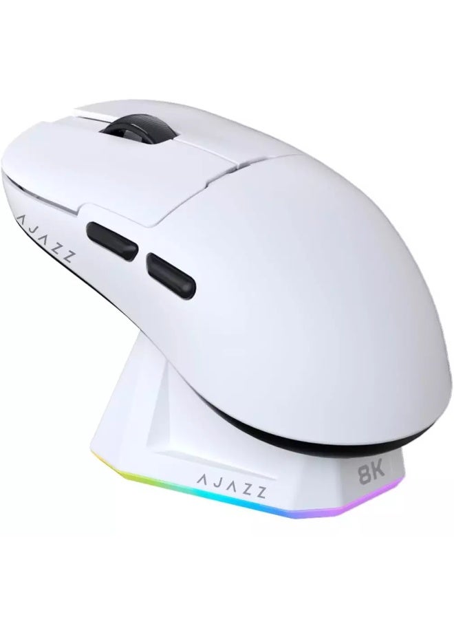 A-jazz AJ159 PRO 8Khz Bluetooth/2.4G/Wired 56G Gaming Mouse with Magnetic Charging Dock, PAW3395 Sensor 26KDPI, Huanuo 100 Million Click, 100% ETFE Foot Pad & 8Khz Receiver - Image 1