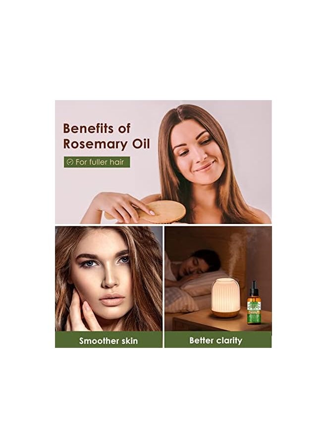 oaoeye - Oil For Hair Growth Rosemary Essential Oils 100% Pure Natural For Hair Growth Face Care Aromatherapy Rosemary Hair Oil - Image 1