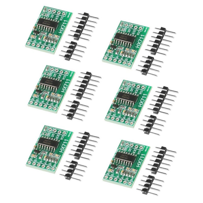 AiTrip 6pcs Hx711 Weight Weighing Load Cell Conversion Module Sensors ADC Module for Measure Force, Pressure, Displacement, Strain, Torque, Acceleration - Image 1