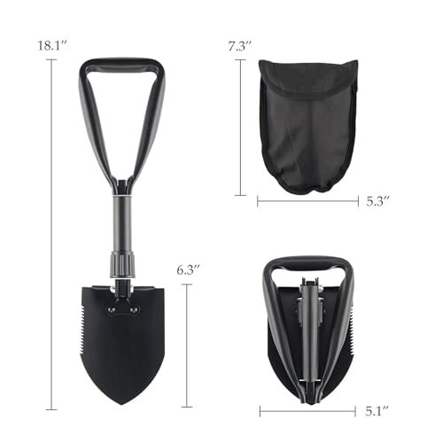 ZIGLY Portable Camping Hiking Military Survival Garden Mini Folding Shovel - Image 3