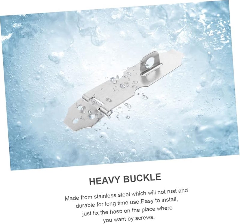 Heavy Duty Stainless Steel Hasp Door Clasp Padlock 12X3 2cm Silver Security Latch Locks 20pcs - Image 5