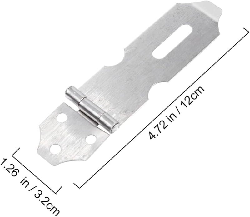 Heavy Duty Stainless Steel Hasp Door Clasp Padlock 12X3 2cm Silver Security Latch Locks 20pcs - Image 4