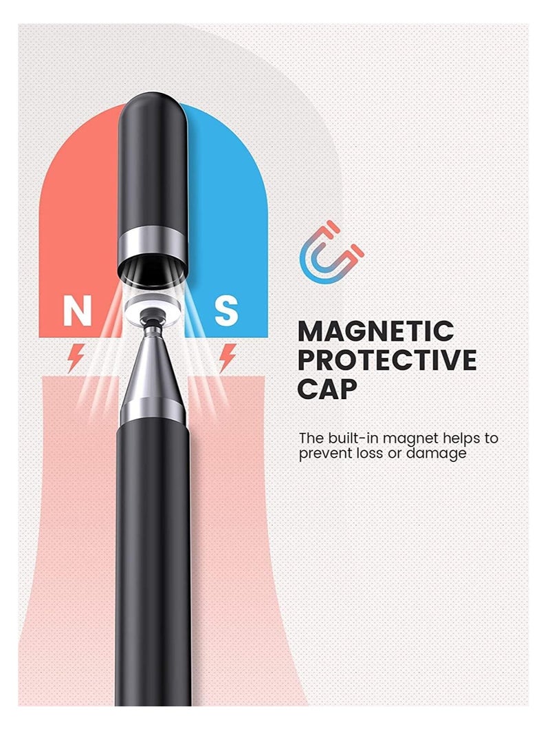 فیس ہب 47 قلم شاشة عالمي لشاشات اللمس متوافق مع أجهزة iOS وAndroid، iPad iPhone، الكمبيوتر المحمول، هواتف Samsung والأجهزة اللوحية للرسم والكتابة اليدوية، أسود - Image 3