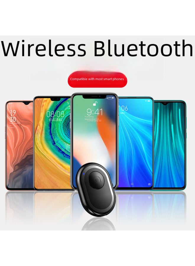 جهاز تحكم عن بعد لاسلكي يعمل بالبلوتوث لصور السيلفي Android/ios ملحقات المصور بجهاز التحكم عن بعد العالمي - اللون: أسود جهاز تحكم عن بعد بمفتاح مزدوج