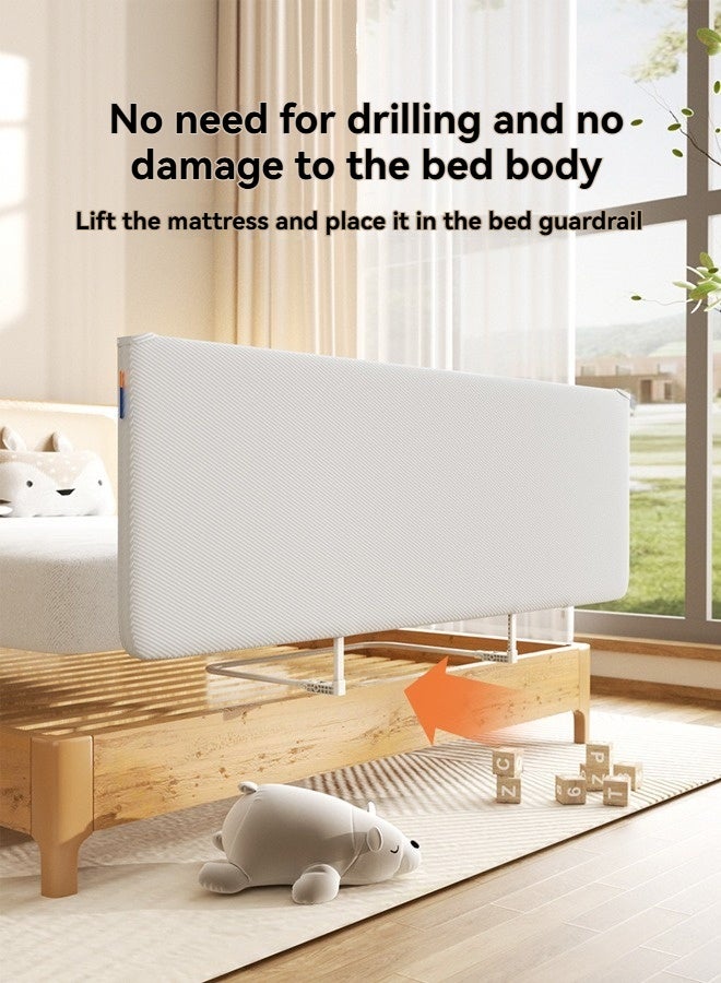 بيوينتي السفر سرير السكك الحديدية للأطفال الصغار, قابلة للطي المحمولة السلامة السكك الحديدية مع أي حفرة, سرير سرير السكك الحديدية القصيرة الحرس للطفل الطفل / كبار السن, الارتفاع قابل للتعديل لسرير الملكة التوأم الملك حجم 1pcs - Image 4