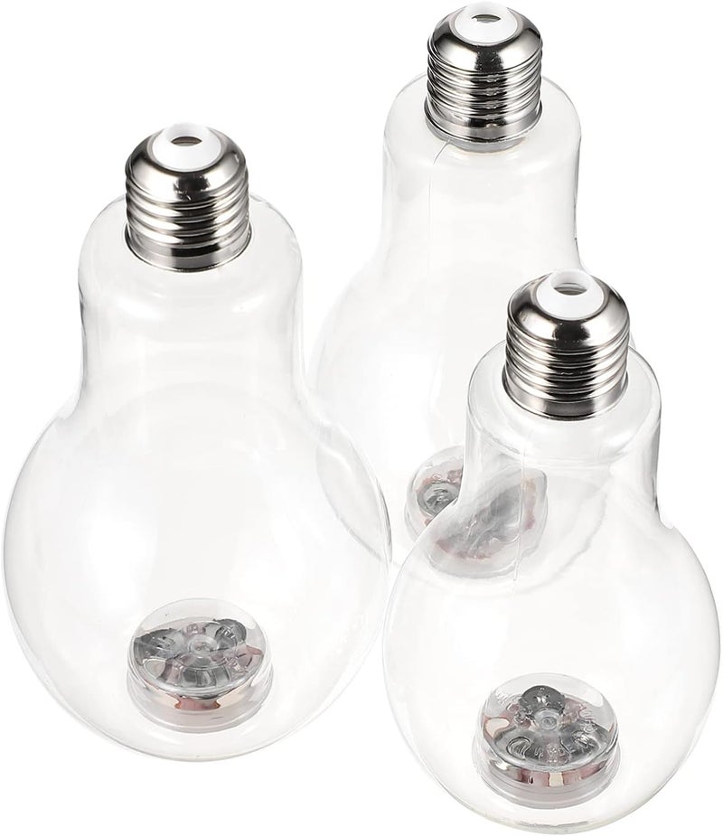 كلاراكو مجموعة واحدة من مصابيح الإضاءة الزجاجية لحوض السمك المكتبي، مزهرية لمبة إضاءة، ديكور سطح المكتب، زجاجة إضاءة للمناظر الطبيعية الدقيقة، زينة للمناظر الطبيعية الدقيقة، حامل تررم، جنية بلاستيكية بيضاء - Image 1