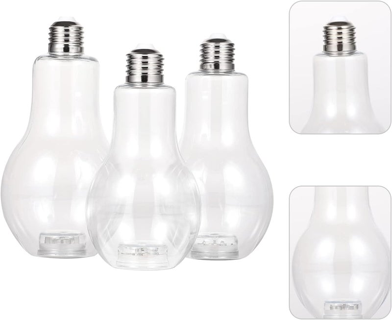 كلاراكو مجموعة واحدة من مصابيح الإضاءة الزجاجية لحوض السمك المكتبي، مزهرية لمبة إضاءة، ديكور سطح المكتب، زجاجة إضاءة للمناظر الطبيعية الدقيقة، زينة للمناظر الطبيعية الدقيقة، حامل تررم، جنية بلاستيكية بيضاء - Image 2