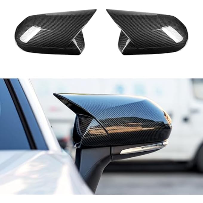 ريحني قطعتان لتويوتا كامري 2023 2022 2021 2020 2019 2018 الإكسسوارات مظهر عدواني غطاء مرآة سيارة أوتوماتيكي أغطية مرآة خلفية أغطية واقية مرآة خلفية قوالب الباب على الجانب الزخرفي الخارجي الزخرفة بأسلوب ألياف الكربون - Image 1