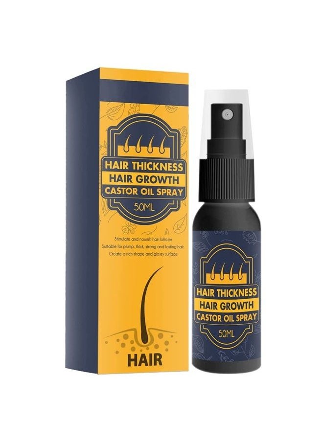 KlsyChry Hair Growth Castor Oil Spray, Organic Castor Hair Oil, Hair Growth Serum Regrowth Nourishing Ginger Spray, Castor Oil for Eyelashes and Eyebrows Hair Growth, Hair Thickness Oil for Women and Men  - Image 1