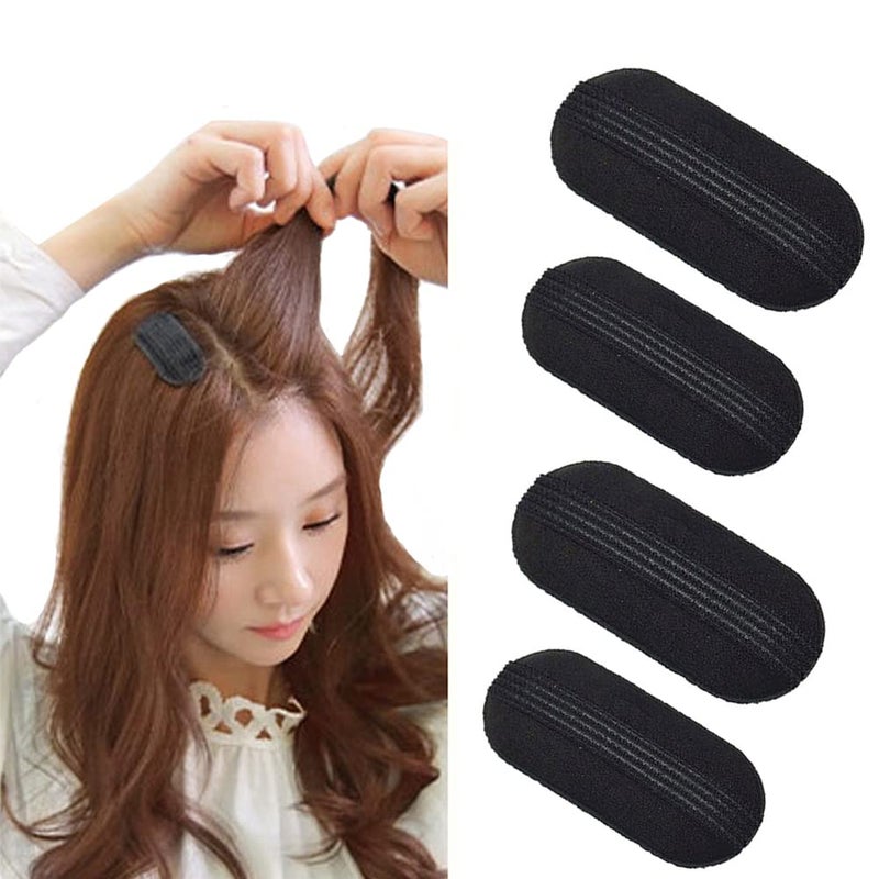 Quupy 3 Pairs Sponge Bump It Up Volume Hair Clip Hair Base Styling Clip Hair Volume Padding Insert Tool for Women Girls 3 Large 3 Small