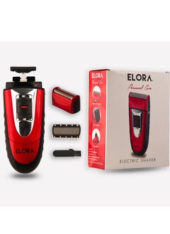 ELORA Elora Personal Care 2 In 1 Men's Rechargeable Shaver With Nose Trimmer ELPC-1862 Red  - Image 1