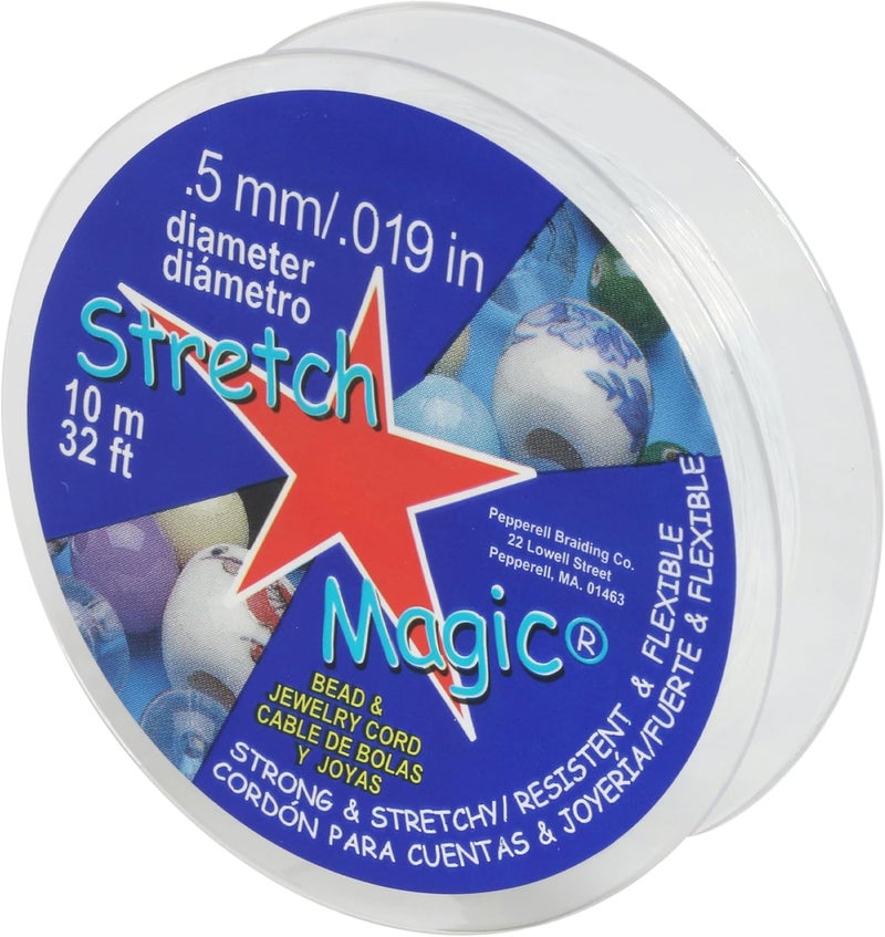 Stretch Magic Clear Stretchy Cord - 0.5mm Diameter, 10 Meters for Jewelry Making - Image 1
