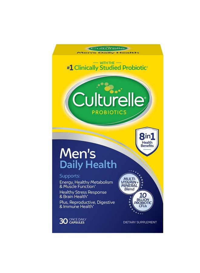 Culturelle Culturelle Daily Health 8-in-1 Probiotic and Multivitamin for Men - 30 Count - Naturally-Sourced Probiotics for Digestive Health & Immune Support, with Magnesium, Vitamin D3, Vitamin C, Vitamin B12  - Image 1