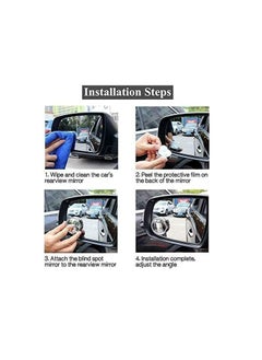 Oasisgalore Blind Spot Mirrors, 2" Round HD Glass Convex 360° Wide Angle Side Rear View Mirror For Universal Vehicles Car Fit,Pack of 2  - Image 4