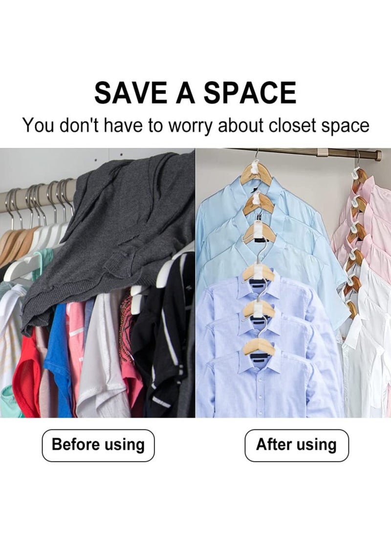 72-Piece Heavy-Duty Cascading Hanger Hooks - Space-Saving Plastic Clips for Wardrobes and Storage Cabinets - Ideal for Organizing Clothes and Maximizing Closet Space.  - Image 2