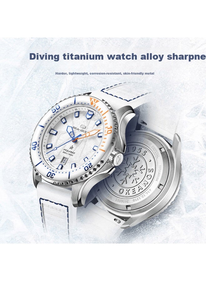 Seagull Automatic Mechanical Watch For Men, Birthday Gift Diving Watch Set 1210 Ice Wing Titanium Case Versio - Image 3