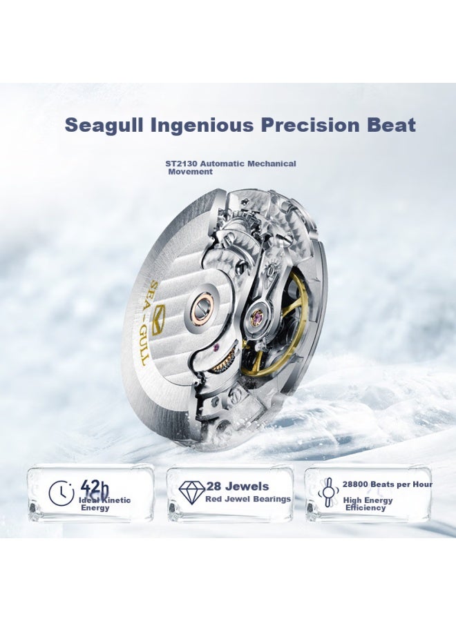 Seagull Automatic Mechanical Watch For Men, Birthday Gift Diving Watch Set 1210 Ice Wing Titanium Case Versio - Image 5