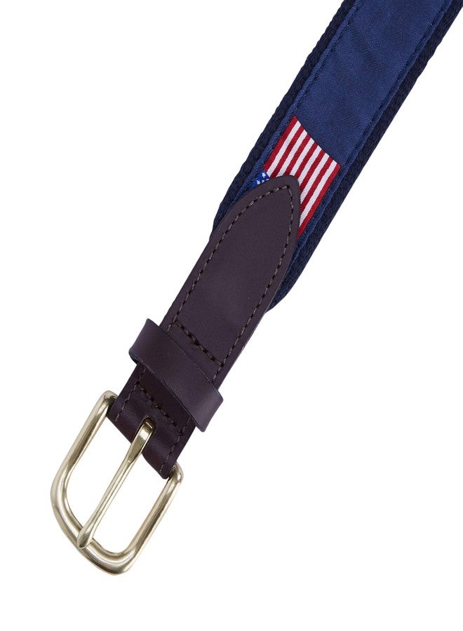 Vineyard Vines Boys American Flag Canvas Club Belt, Navy, 28 US - Image 2