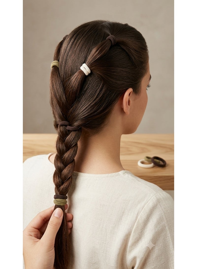 1st Choice (First Choice) Mini Elastic Hair Ties Set, Over 200 Pieces - Flexible and Soft Hair Clips for Braids and Hairstyles, Suitable for Girls, Children, and Women - Image 4